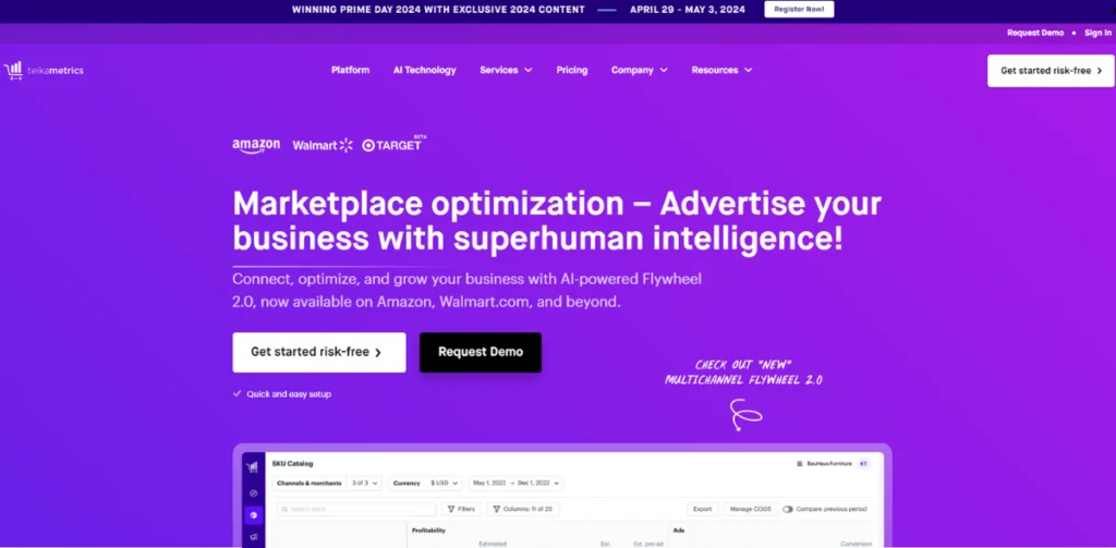 Teikametrics Homepage